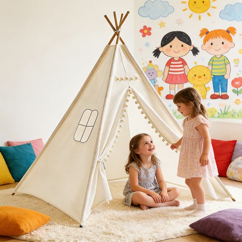 160cm large canvas kids - kids, teepee