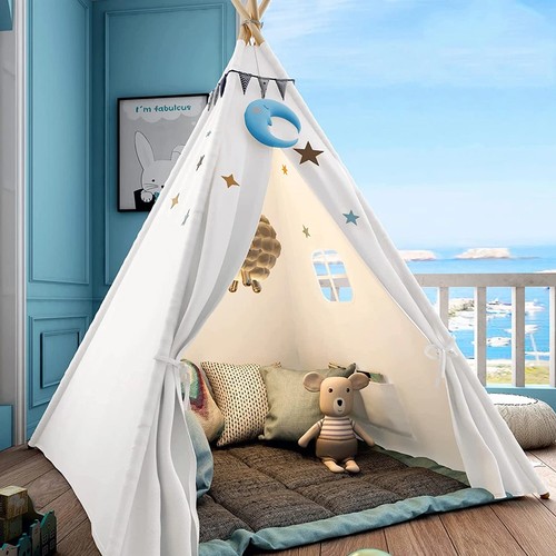 Large canvas kids teepee star - canvas,