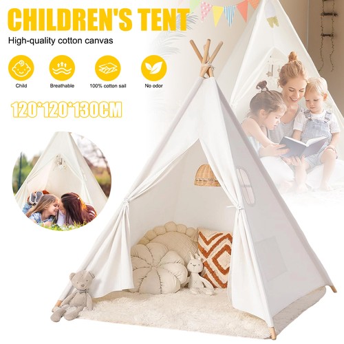 160cm large canvas kids teepee - canvas,