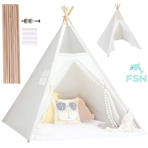 Canvas kids teepee star - teepee, wood
