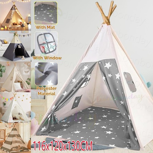 Large canvas kids teepee - canvas, star