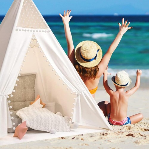Large kids teepee lace wood - ,