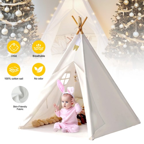 Large kids teepee lace wood - large,