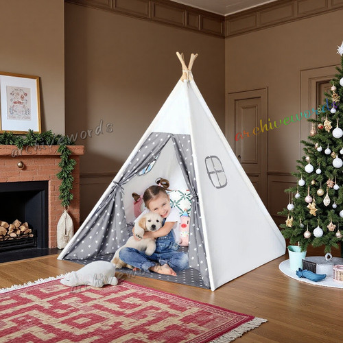 160cm large canvas kids - large, teepee