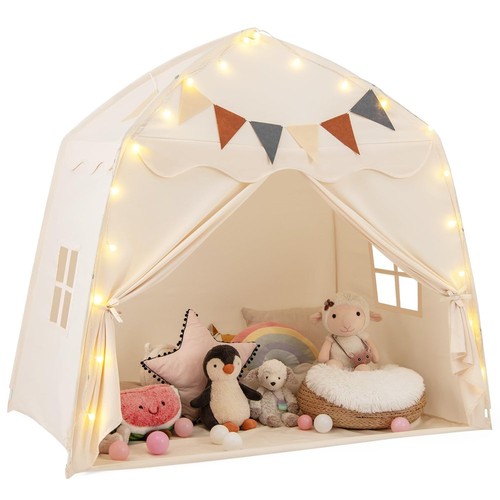160cm large canvas kids teepee - canvas,