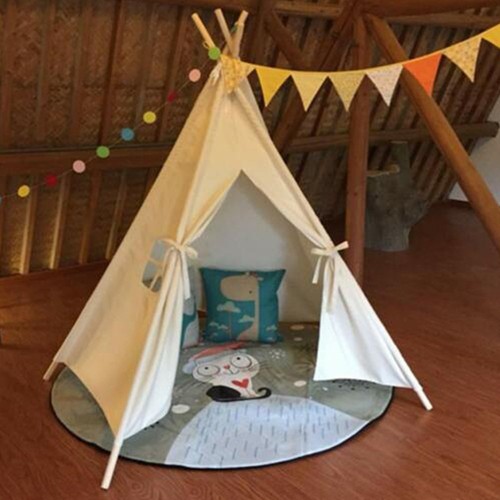 Large canvas kids indian tent - large,