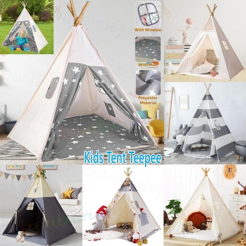 Large canvas kids teepee star - canvas,