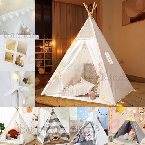 160cm kids teepee canvas tent - teepee,