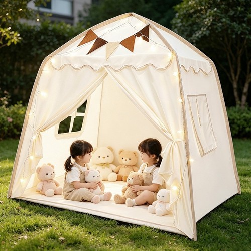 Large canvas kids teepee star - large,